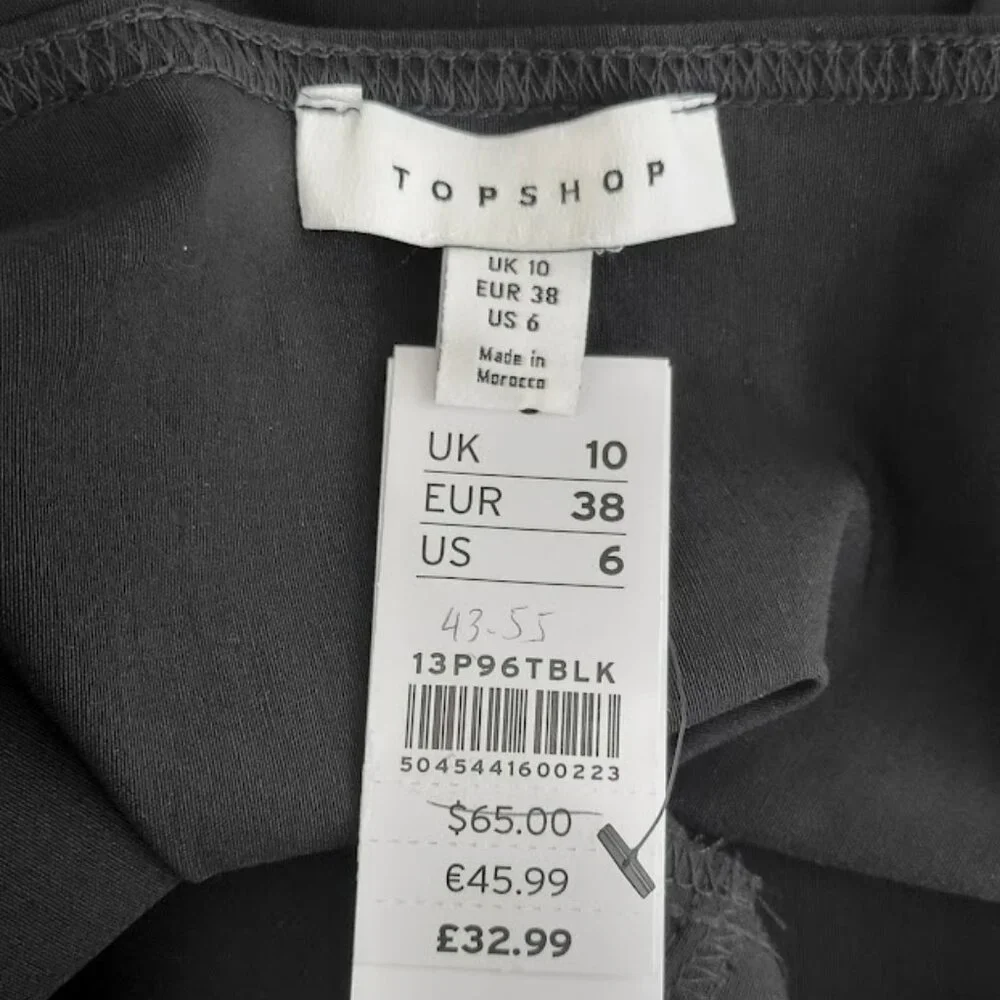 TOPSHOP bengaline off-the-shoulder top Sz 6 NEW - Picture 8 of 9